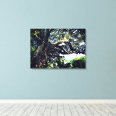 Oude boomfoto enkele druk canvas afdruk (Insitu (Houten vloer))