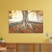 Oude boomwortels canvas afdruk (Insitu (Woonkamer))