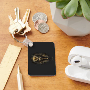 Oude Boosaardigheid Egyptische Farao Zwart Sleutelhanger