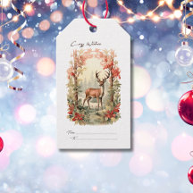 Oude Bos Landelijke Herten Kerstcadeau