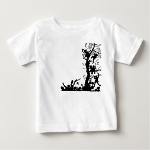 Oude Bos Silhouet Sprookjesboek Boom Scène