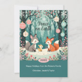 Oude boslandschap feestdagenkaart (Voorkant)