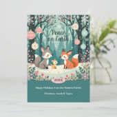 Oude boslandschap feestdagenkaart (Staand voorkant)