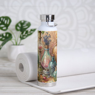 Oude botanische apothekersflessen waterfles