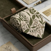 Oude botanische blad stropdas