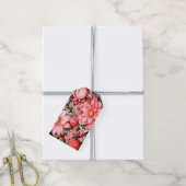 Oude botanische bloeiende bloementuin cadeaulabel (Met Touw)