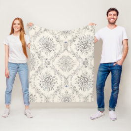 Oude botanische bloementuinpatroon fleece deken