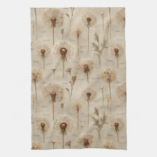 Oude botanische bloempatroon (10) theedoek