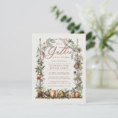 Oude botanische en paddenstoelen Friendsgiving Kaart (Staand voorkant)