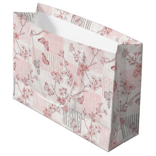 Oude botanische vlinder toile-patroon (6) groot cadeauzakje