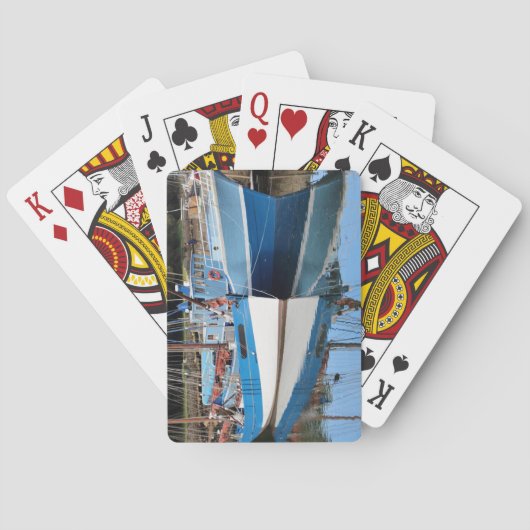 Oude boten in Douarnenez Pokerkaarten (Achterkant)