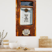 Oude brandstofpomp poster (Keuken)