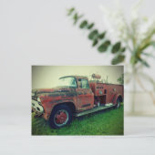 Oude brandwagen briefkaart (Staand voorkant)
