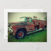 Oude brandwagen briefkaart (Voorkant / Achterkant)