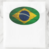 Oude Braziliaanse vlag Ovale Sticker (Tas)