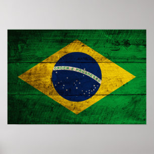 Oude Braziliaanse vlag Poster