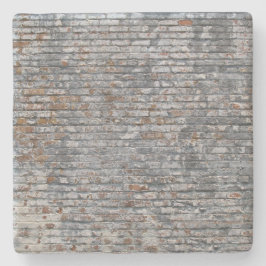 Oude Brick Wall textuur, vierkant onderzetter