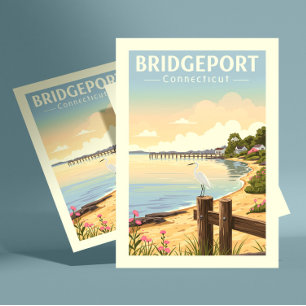 Oude Bridgeport Connecticut Briefkaart