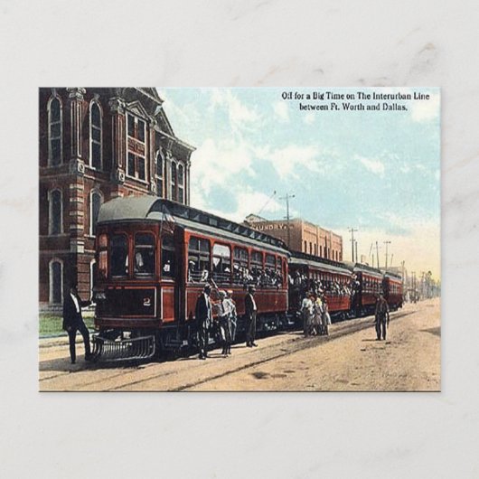 Oude Briefkaart - Dallas-Fort Worth Railway (Voorkant)