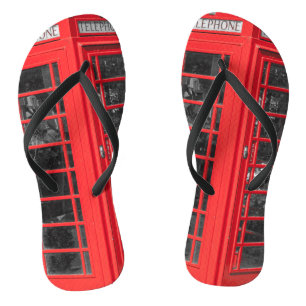 Oude Britse telefooncel Teenslippers