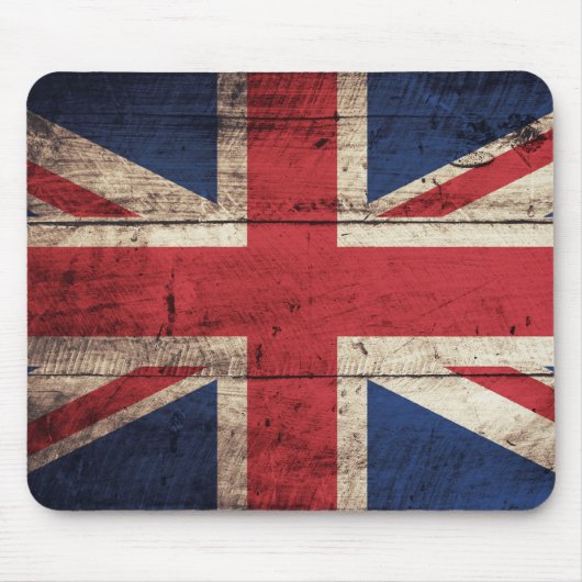 Oude Britse vlag Wooden Muismat (Voorkant)