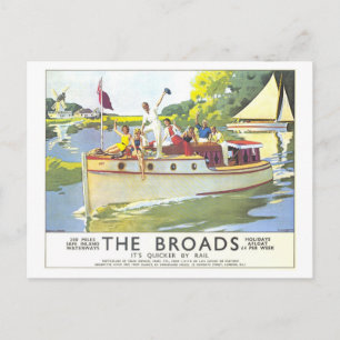 Oude Broads in Engeland Reisposter Briefkaart