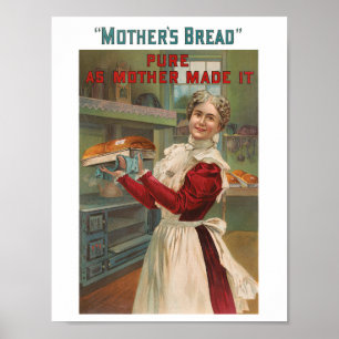 Oude broodreclameposter poster