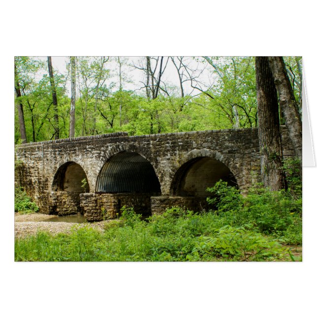 Oude brug in de rivier Cuivre (Voorkant Horizontaal)