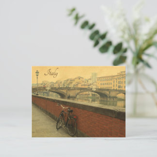 Oude brug in Florence, Italië. fotobehuizing Briefkaart