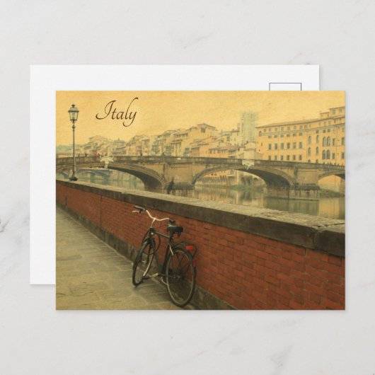 Oude brug in Florence, Italië. fotobehuizing Briefkaart (Voorkant / Achterkant)