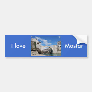 Oude brug in Mostar Bumpersticker