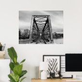 Oude brug over de Big Blue River Poster (Thuiskantoor)