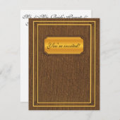 Oude bruiloft kaart (Voorkant / Achterkant)