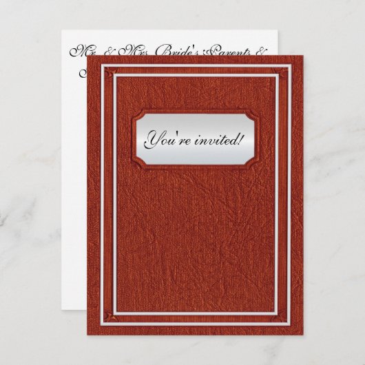 Oude bruiloft kaart (Voorkant / Achterkant)