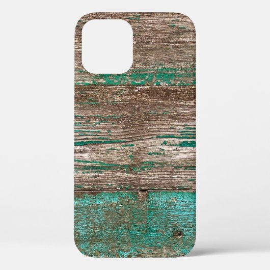 Oude bruinblauwe houten achtergrond met pellingpij Case-Mate iPhone case (Achterkant)