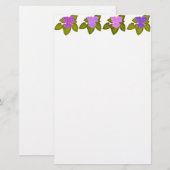 Oude bruine Afrikaanse Violet Stationery Briefpapier (Voorkant / Achterkant)