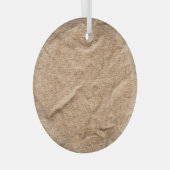 Oude bruine doek: gestructureerde achtergrond. glas ornament (Voorkant Rechts)