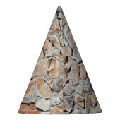 Oude bruine kasteelstenen textuur feesthoedjes (Achterkant)