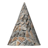 Oude bruine kasteelstenen textuur feesthoedjes (Links)