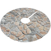 Oude bruine kasteelstenen textuur kerstboom rok (Gekanteld)