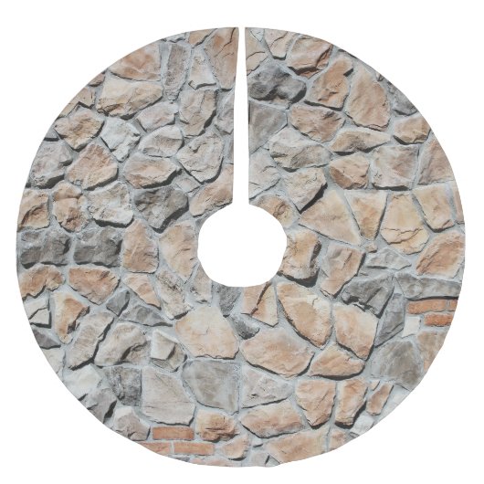 Oude bruine kasteelstenen textuur kerstboom rok (Voorkant)