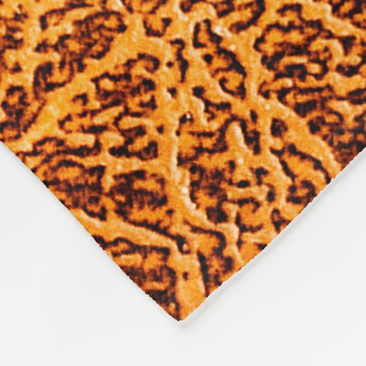 Oude bruine ledertextuur fleece deken (Hoek)