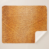 Oude bruine ledertextuur sherpa deken (Voorkant (horizontaal))