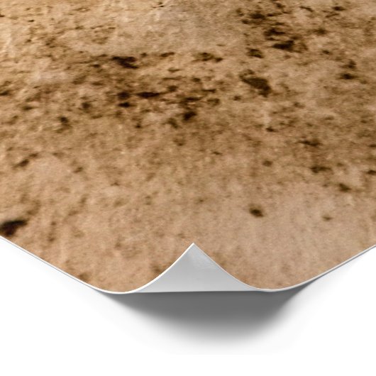 Oude bruine papieren textuurachtergrond poster (Hoek)