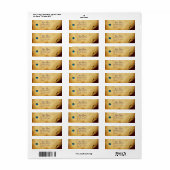 OUDE BRUINE PERKAMENT, EDELSTEEN ETIKET (Full Sheet)