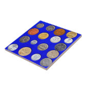 oude buitenlandse munten tegeltje (Zijkant)