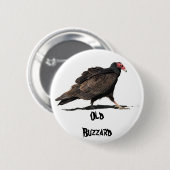 OUDE BUZZARD RONDE BUTTON 5,7 CM (Voorkant /achterkant)