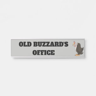 Oude Buzzard's kantoor hanging naam bord Deurbordje