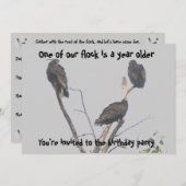 Oude Buzzards Party uitnodiging moet aanpassen (Voorkant / Achterkant)