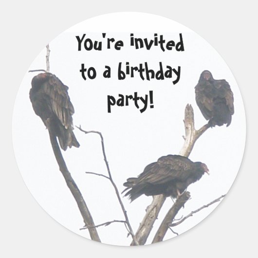 Oude Buzzards Party Uitnodiging Stickers (Voorkant)